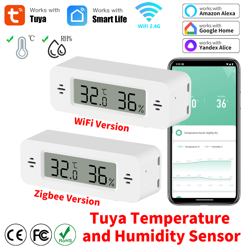 Digital Hygrometer Probe - Tuya WiFi/Zigbee Sıcaklık Nem Sensörü Akıllı