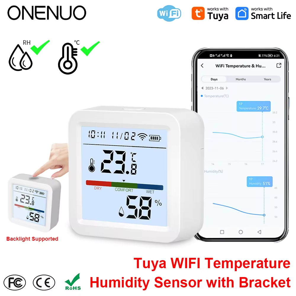 ONENUO Tuya WIFI Sıcaklık Nem  - Digital Hygrometer Probe incelemesi ve fiyatı